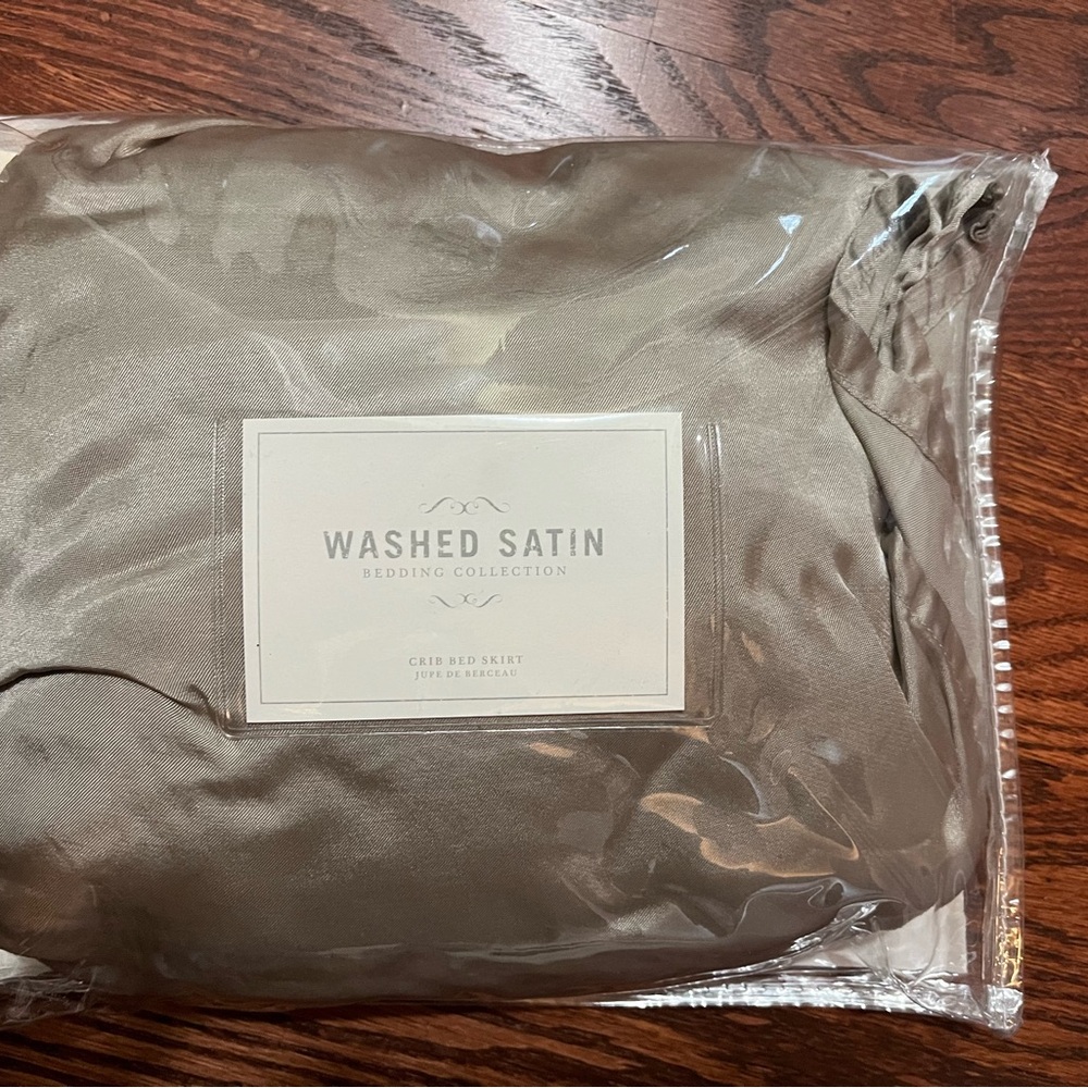 Restoration Hardware Dove crib skirt